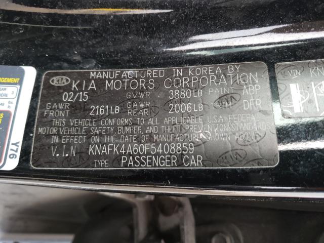 Photo 9 VIN: KNAFK4A60F5408859 - KIA FORTE LX 