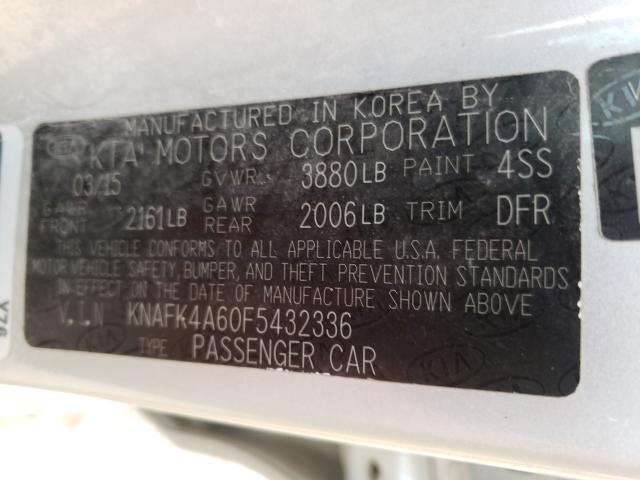 Photo 9 VIN: KNAFK4A60F5432336 - KIA FORTE LX 