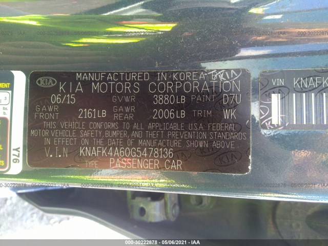 Photo 8 VIN: KNAFK4A60G5478136 - KIA FORTE 