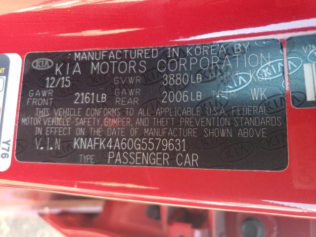 Photo 11 VIN: KNAFK4A60G5579631 - KIA FORTE 