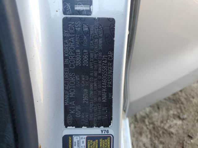 Photo 12 VIN: KNAFK4A60G5587471 - KIA FORTE LX 