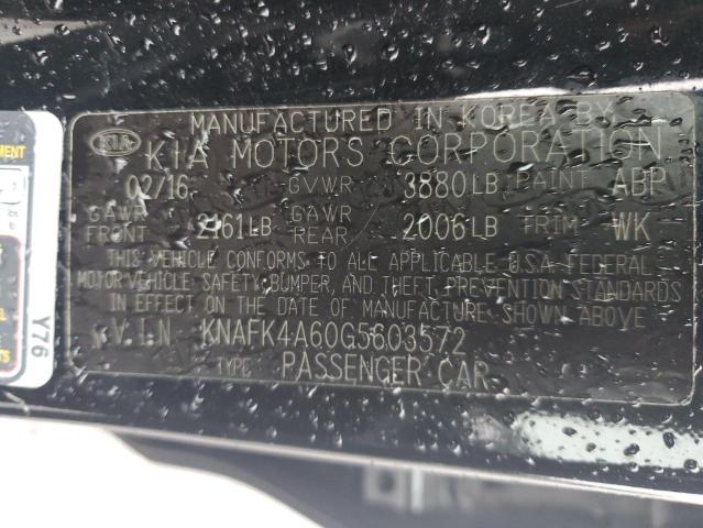 Photo 11 VIN: KNAFK4A60G5603572 - KIA FORTE LX 