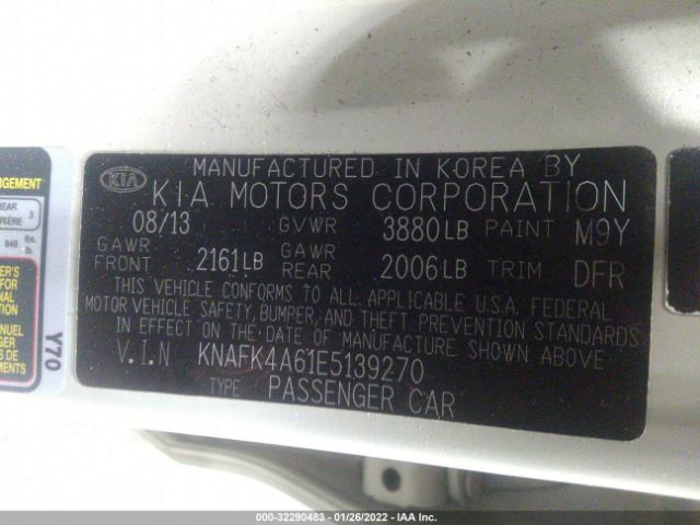 Photo 8 VIN: KNAFK4A61E5139270 - KIA FORTE 