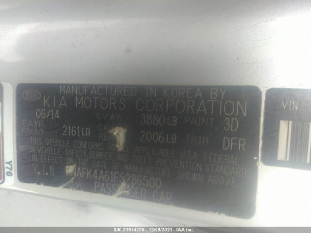 Photo 8 VIN: KNAFK4A61F5286500 - KIA FORTE 