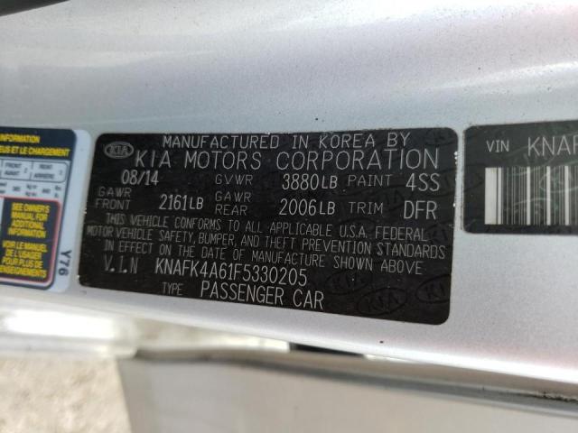 Photo 9 VIN: KNAFK4A61F5330205 - KIA FORTE LX 