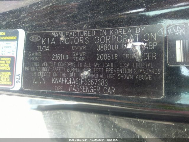 Photo 8 VIN: KNAFK4A61F5367383 - KIA FORTE 