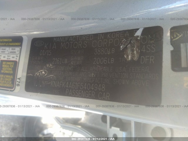 Photo 8 VIN: KNAFK4A61F5404948 - KIA FORTE 