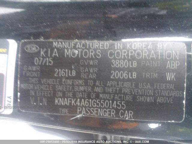 Photo 8 VIN: KNAFK4A61G5501455 - KIA FORTE 