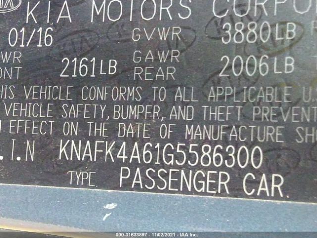 Photo 8 VIN: KNAFK4A61G5586300 - KIA FORTE 