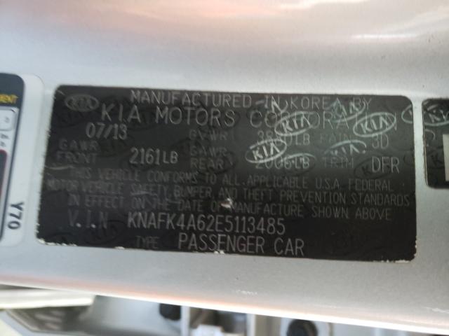 Photo 9 VIN: KNAFK4A62E5113485 - KIA FORTE LX 