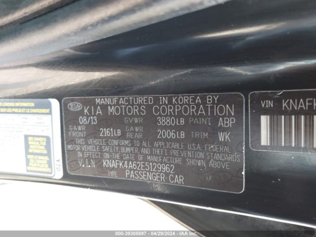 Photo 8 VIN: KNAFK4A62E5129962 - KIA FORTE 