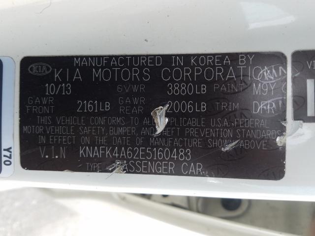 Photo 9 VIN: KNAFK4A62E5160483 - KIA FORTE LX 