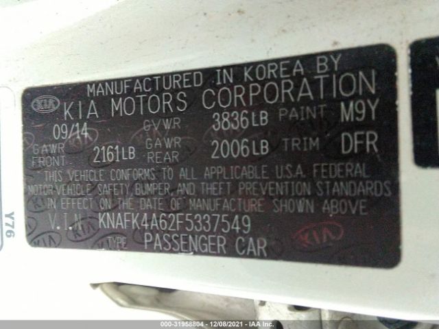 Photo 8 VIN: KNAFK4A62F5337549 - KIA FORTE 