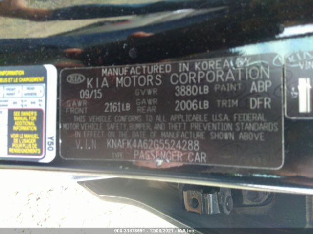 Photo 8 VIN: KNAFK4A62G5524288 - KIA FORTE 