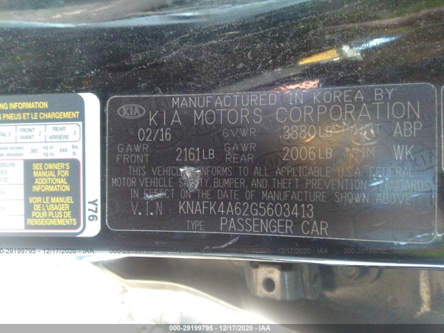 Photo 8 VIN: KNAFK4A62G5603413 - KIA FORTE 