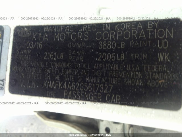 Photo 8 VIN: KNAFK4A62G5617327 - KIA FORTE 