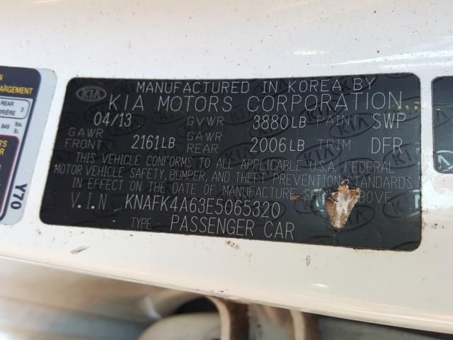 Photo 9 VIN: KNAFK4A63E5065320 - KIA FORTE LX 