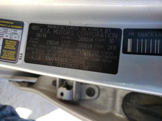 Photo 11 VIN: KNAFK4A63F5300008 - KIA FORTE LX 