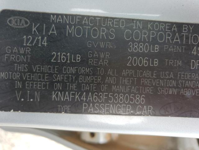 Photo 11 VIN: KNAFK4A63F5380586 - KIA FORTE 