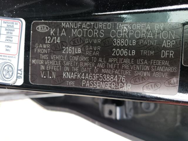 Photo 9 VIN: KNAFK4A63F5388476 - KIA FORTE LX 