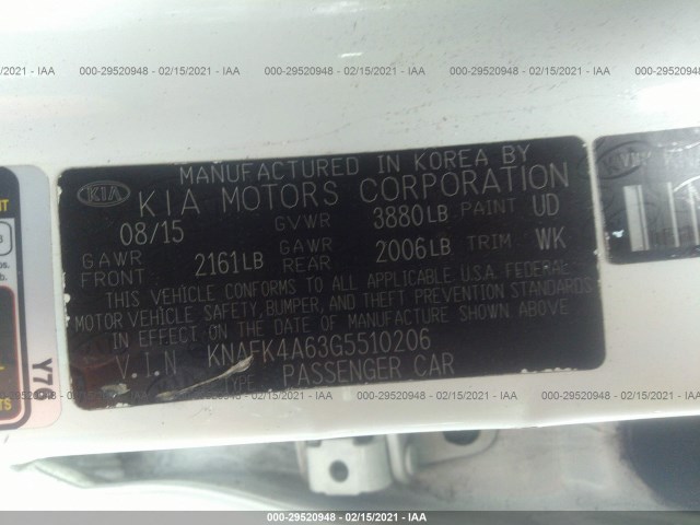 Photo 8 VIN: KNAFK4A63G5510206 - KIA FORTE 