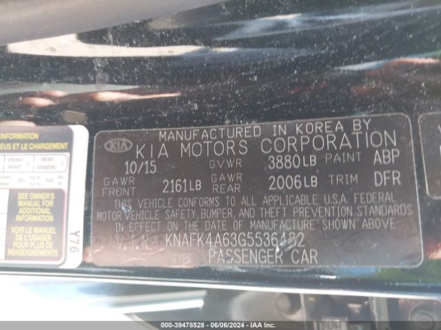 Photo 8 VIN: KNAFK4A63G5536482 - KIA FORTE 