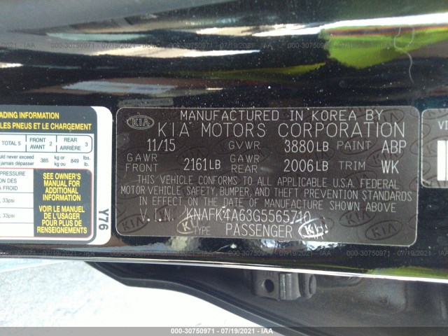 Photo 8 VIN: KNAFK4A63G5565710 - KIA FORTE 