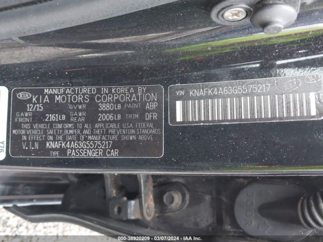 Photo 8 VIN: KNAFK4A63G5575217 - KIA FORTE 