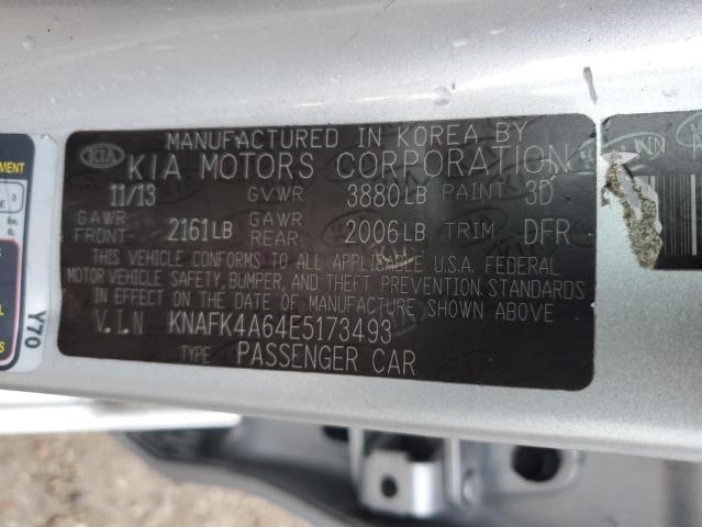 Photo 11 VIN: KNAFK4A64E5173493 - KIA FORTE LX 