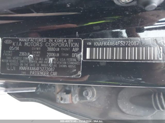 Photo 8 VIN: KNAFK4A64F5272087 - KIA FORTE 