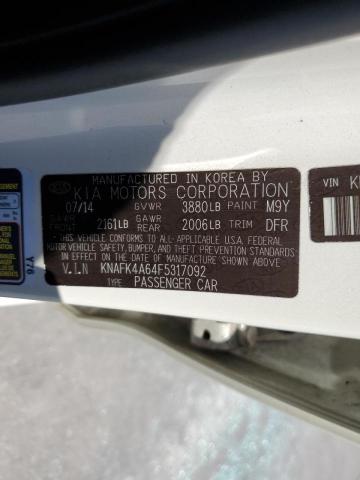 Photo 9 VIN: KNAFK4A64F5317092 - KIA FORTE LX 