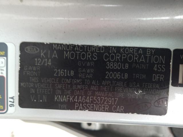 Photo 11 VIN: KNAFK4A64F5372917 - KIA FORTE LX 