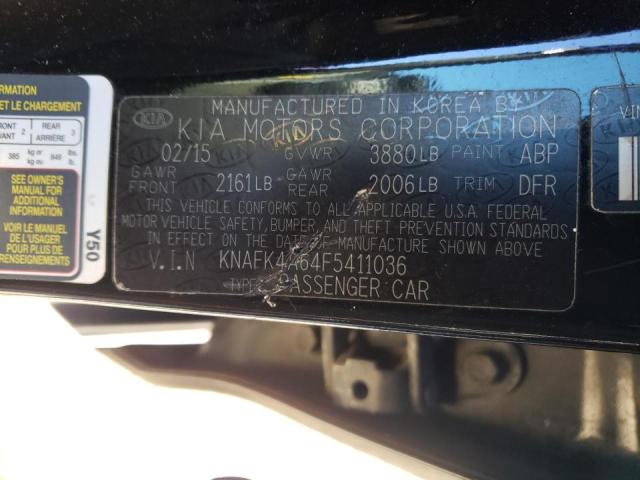 Photo 9 VIN: KNAFK4A64F5411036 - KIA FORTE LX 