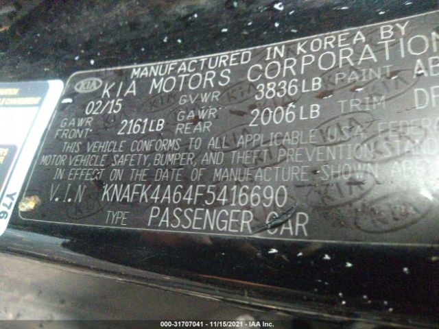 Photo 8 VIN: KNAFK4A64F5416690 - KIA FORTE 