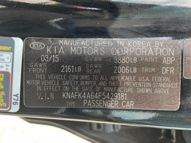 Photo 9 VIN: KNAFK4A64F5429181 - KIA FORTE LX 