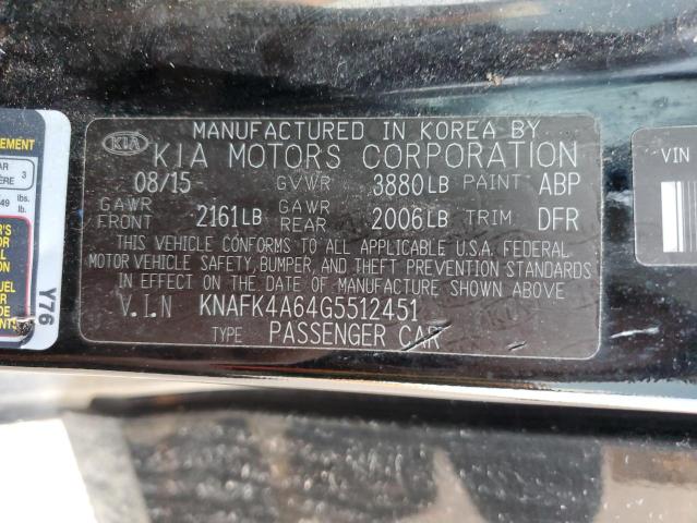 Photo 9 VIN: KNAFK4A64G5512451 - KIA FORTE LX 