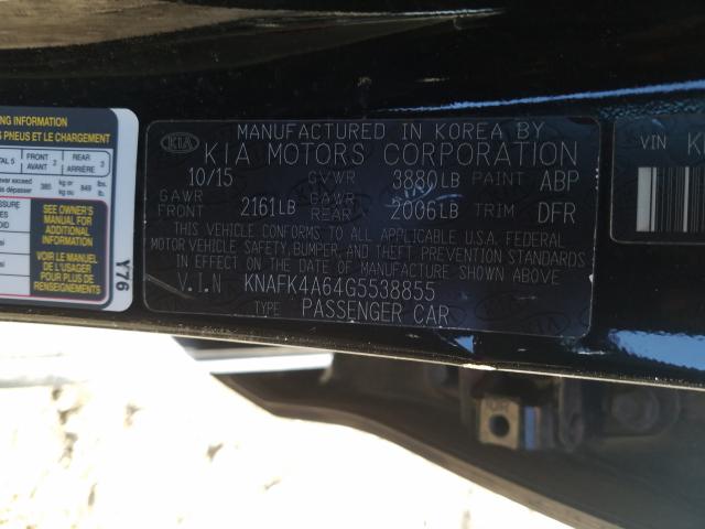 Photo 9 VIN: KNAFK4A64G5538855 - KIA FORTE LX 