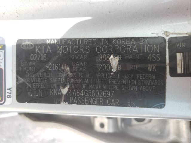 Photo 9 VIN: KNAFK4A64G5602697 - KIA FORTE LX 