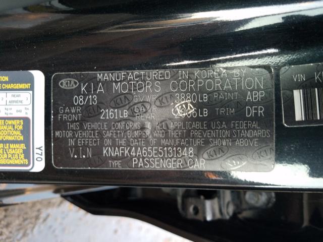 Photo 9 VIN: KNAFK4A65E5131348 - KIA FORTE LX 