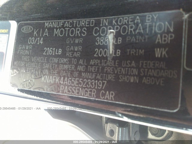 Photo 8 VIN: KNAFK4A65E5233197 - KIA FORTE 