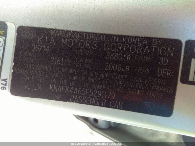 Photo 8 VIN: KNAFK4A65F5291179 - KIA FORTE 