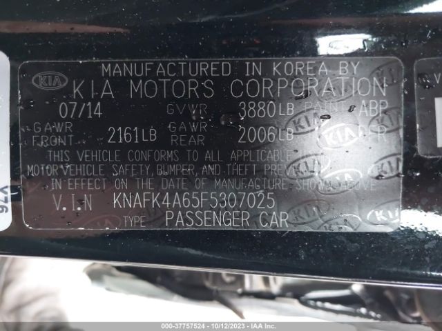 Photo 8 VIN: KNAFK4A65F5307025 - KIA FORTE 