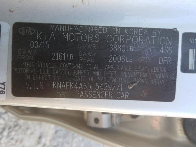 Photo 9 VIN: KNAFK4A65F5429271 - KIA FORTE LX 