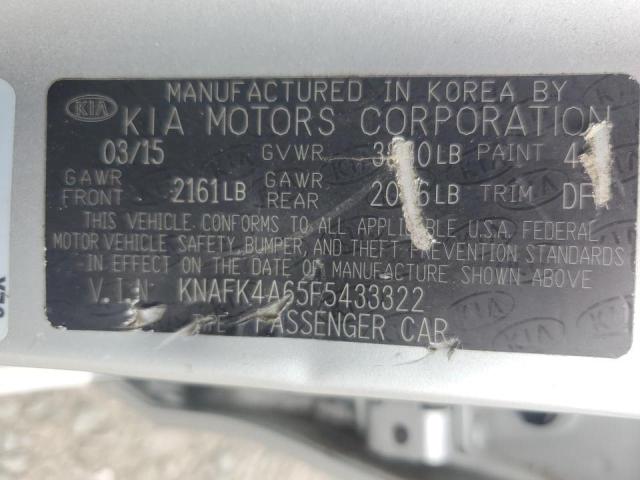 Photo 11 VIN: KNAFK4A65F5433322 - KIA FORTE LX 