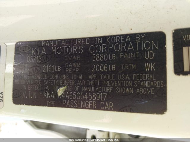 Photo 8 VIN: KNAFK4A65G5458917 - KIA FORTE 