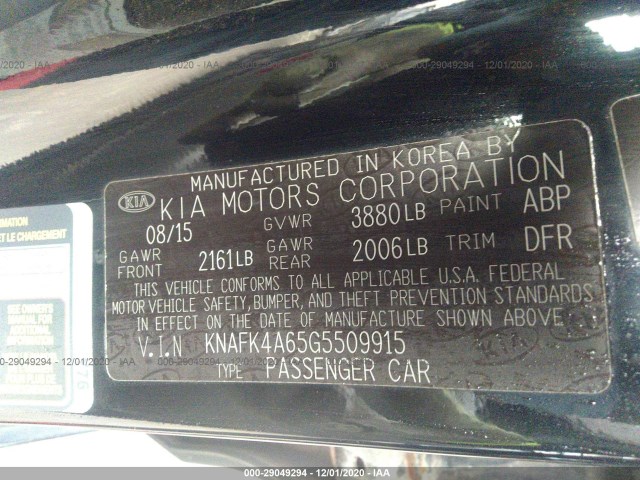 Photo 8 VIN: KNAFK4A65G5509915 - KIA FORTE 