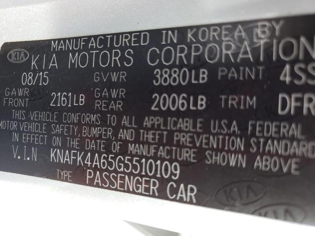 Photo 9 VIN: KNAFK4A65G5510109 - KIA FORTE LX 