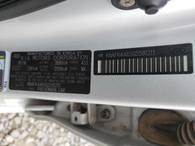 Photo 9 VIN: KNAFK4A65G5591211 - KIA FORTE LX 