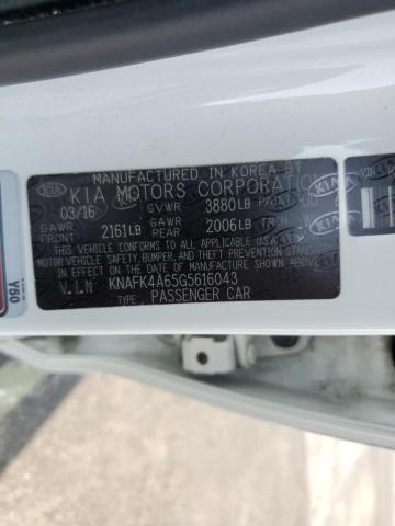 Photo 11 VIN: KNAFK4A65G5616043 - KIA FORTE 