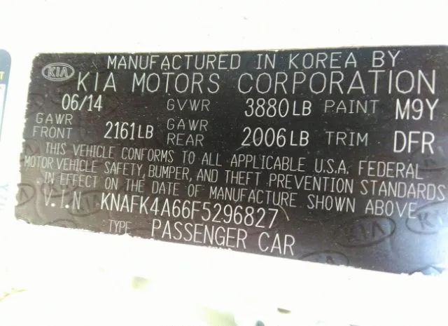 Photo 8 VIN: KNAFK4A66F5296827 - KIA FORTE LX 